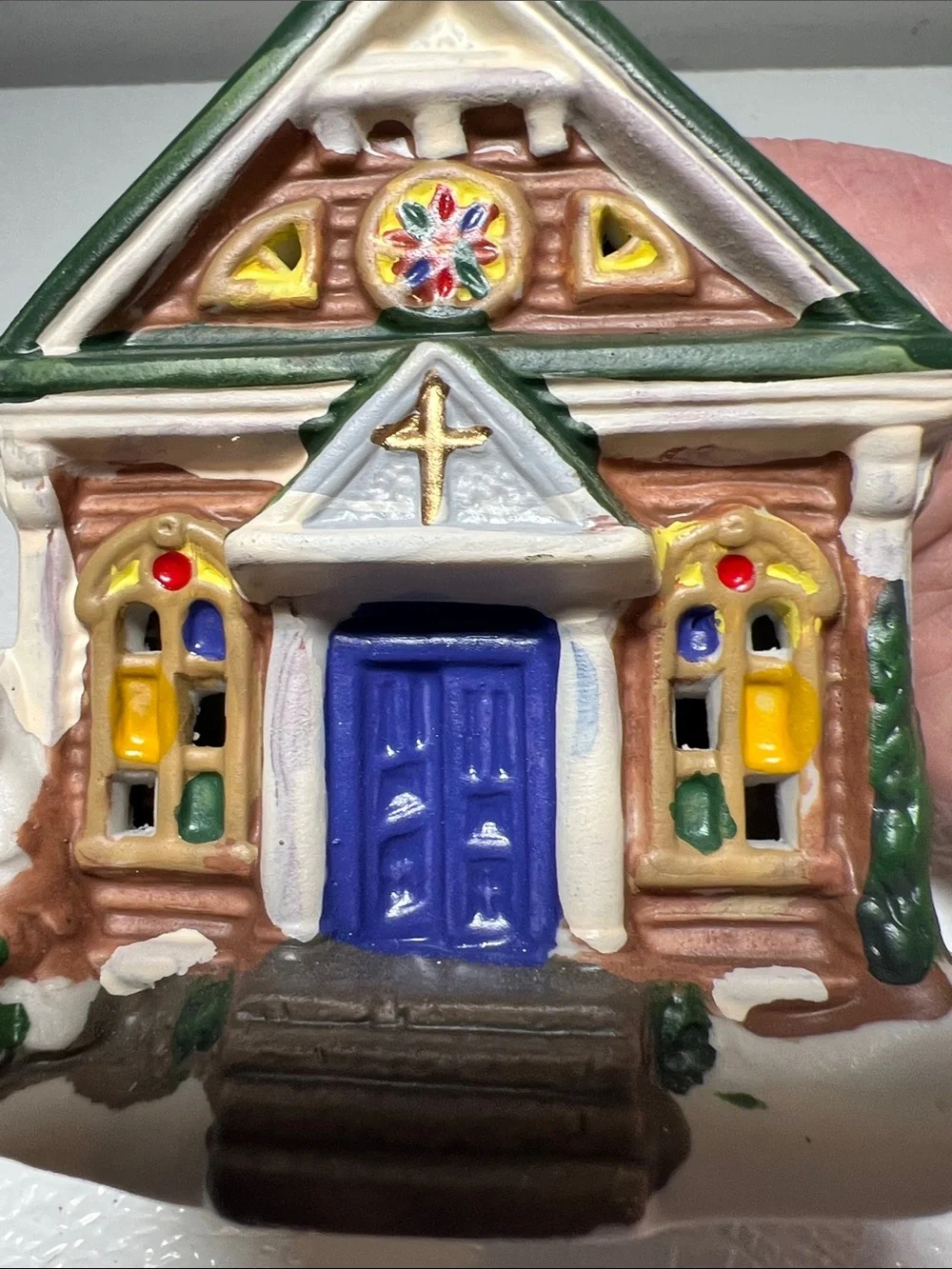 Porcelain Christmas Church and School
